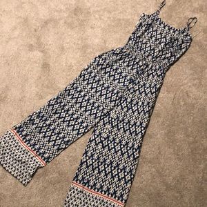 beachlunchlounge blue and white Romper - XS